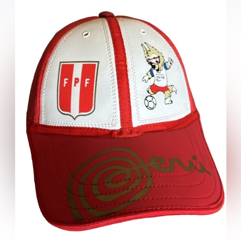 Peru Football Federation baseball cap 2018 Russia World Cup Red and white